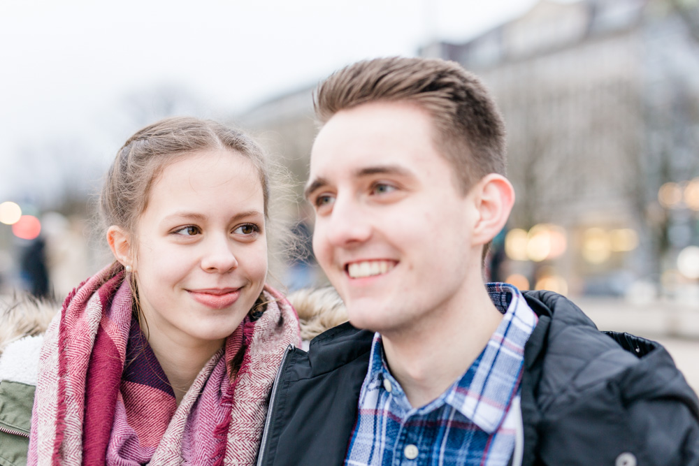 Ein Paarshooting in der Hamburger City